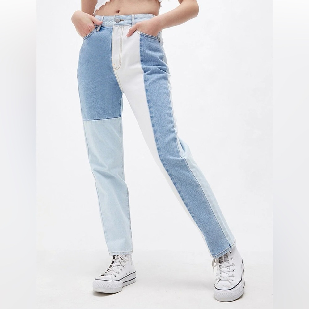 pacsun two toned mom jeans. worn 3 times.